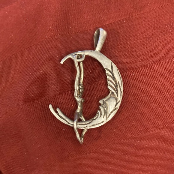 Jewelry - Pendant.. women hanging on moon